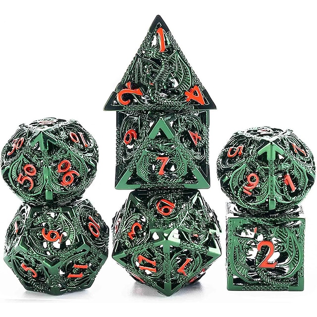  cthulhu metallo scava fuori dadi drago dnd drago e dungeon running gruppo gioco da tavolo numeri a più facce