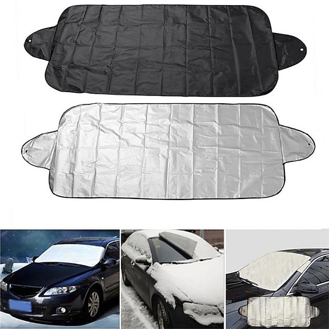  Cling Magnetic Winter Car Snow Cover Foldable Car Windshield Cover Sunshade Cover Easy to Enstall