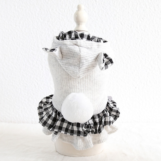  Dog Cat Dress Skirt Fashion Cute Winter Soft Washable Comfortable Outdoor Casual Daily Dog Clothing for Bichon Frise Poodle Pomeranian Baby Pet Papillon