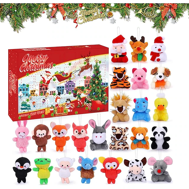 Christmas Plush Countdown Calendar 2025 Christmas 24 Days Mini Advent