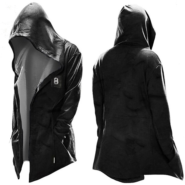 Men's Creepy Lettering Graphic Prints Hoodie Hoodies Sweatshirt Streetwear Basic Long Sleeve Hooded Sports & Outdoor Daily Going out Black Pocket Print Fall & Winter Designer2