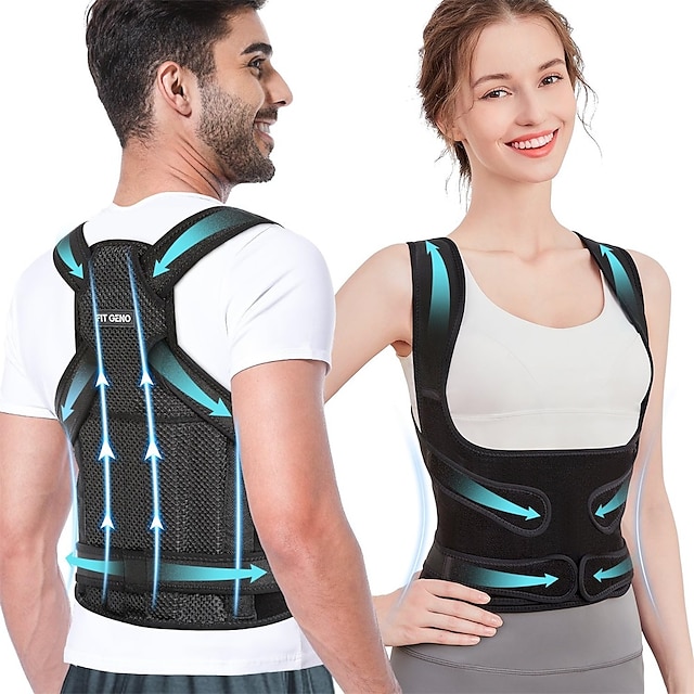 Fit Geno Back Brace Posture Corrector for Women and Men, Back ...