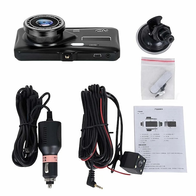  BT100 HD / with Rear Camera Car DVR 170 Degree Wide Angle CMOS 4 inch IPS Dash Cam with Night Vision / G-Sensor / Parking Monitoring 4 infrared LEDs Car Recorder