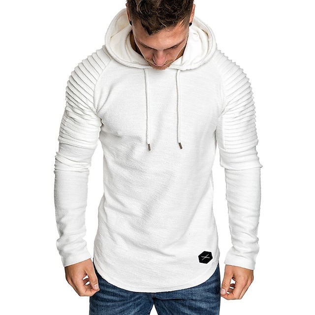  Men's Hoodie ArmyGreen Black khaki Gray White Solid Color Cool Winter Clothing Apparel Hoodies Sweatshirts  Long Sleeve