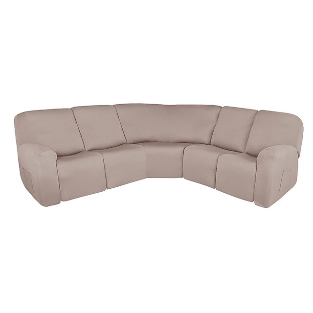 Waterproof L Shape Sectional Reclining Couch Covers Corner Sofa Stretch