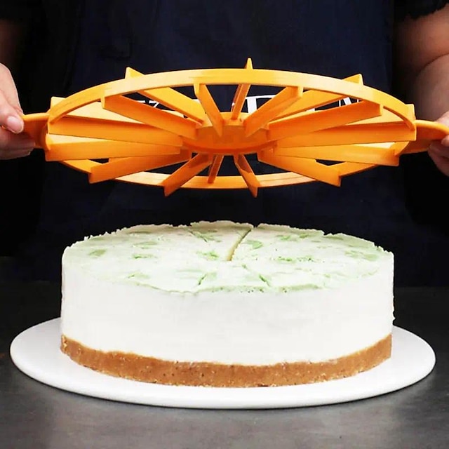  10/12 Slices Cake Equal Portion Cutter Round Bread Cake Mousse Divider Slice Marker Baking For Kitchen Utensils