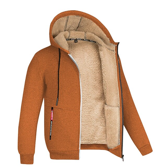 Sweat à Capuche Zippé Homme - Couleur Unie, Coupe Décontractée - Chaud Pour Automne/hiver, Sport, Loisirs