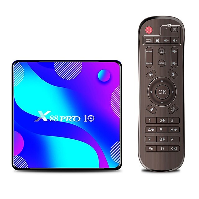  X88 Pro 10 Android 11.0 Smart TV Box 2.4G&5.8G Wifi  3D Media Player BT4.0 Youtube 4k HDMI-compatible Set Top Box