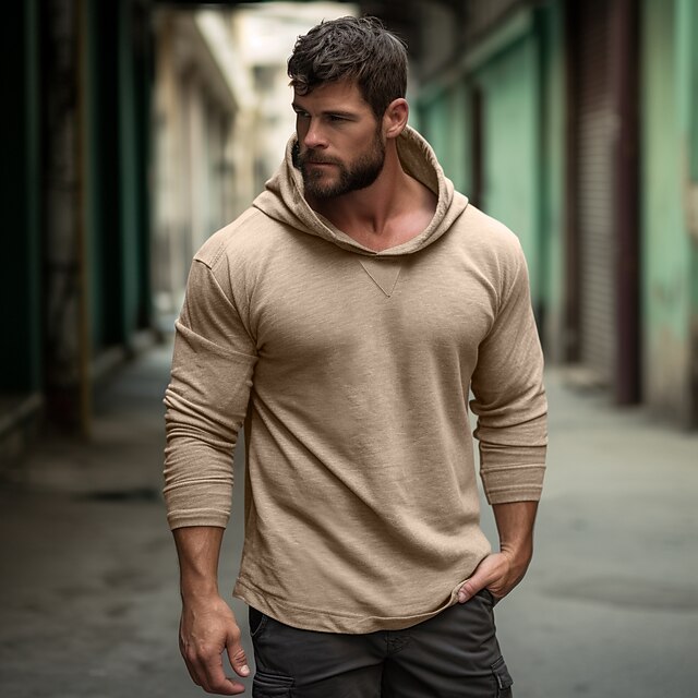 Herren Langarmshirt Basic | Weiches Baumwoll-Material | Für Freizeit & Büro