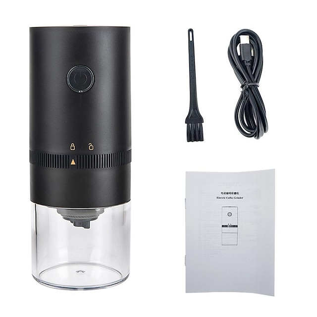  Mini macinacaffè elettrico per chicchi di caffè, ricarica USB tipo C, macinaspezie per caffè espresso, accessori da cucina