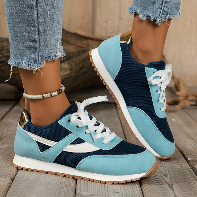 Women's Sneakers Plus Size Platform Sneakers Outdoor Daily Color Block