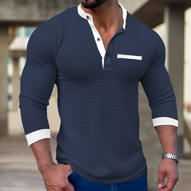 T-shirt con collo serafino - marrone - Taglie forti - Uomo - 13.00