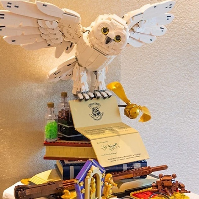  yhteensopiva rakennuspalikoiden kanssa hedwig iso pöllö lelukokoonpano mallisarja palapeli lahja Harry potter