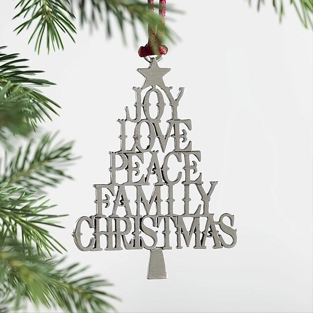  Ciondolo per albero di Natale: ornamento da appendere in metallo per decorazioni di scena, accessori per le vacanze, forniture per feste di compleanno, decorazioni per la camera, regali di Natale