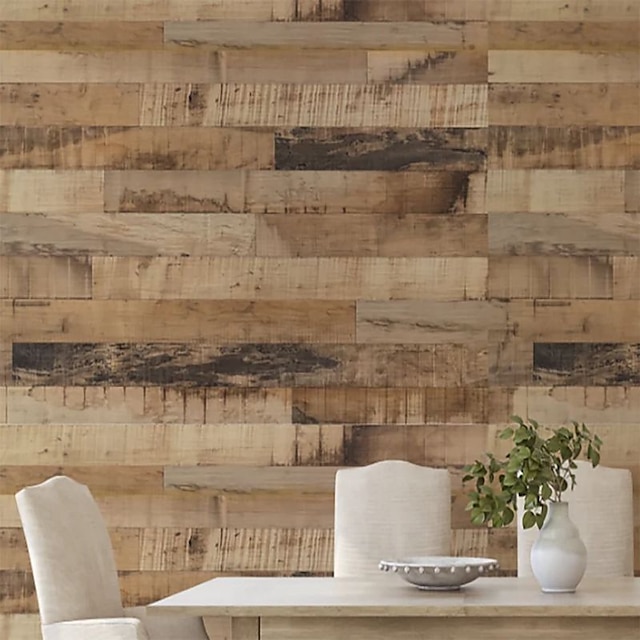 Cool Wallpapers 3D Wood Brown Wallpaper Wall Mural Wall Covering ...