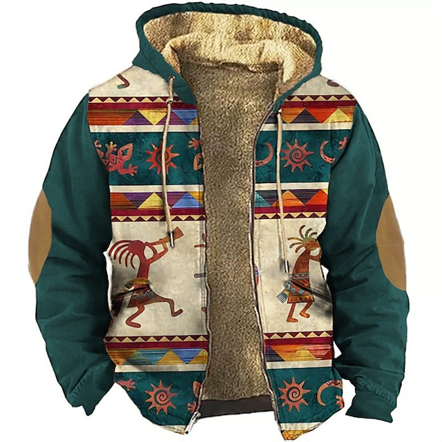 Colorful Indian Pattern Hoodie Mens Graphic Tribal Prints Daily Classic ...