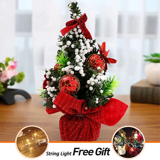 LED 20cm Mini Christmas Tree Ornaments Table Ornaments Small Tree for