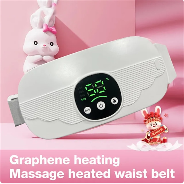  Almofada de aquecimento menstrual massageador abdominal quente palácio cinto cintura vibração dispositivo massagem para cólicas período alívio da dor