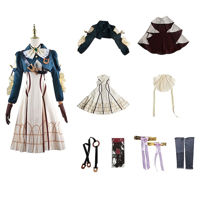  Violet Evergarden Violet Evergarden Anime Cosplay kostuum Outfits Cosplay Pruiken Cosplay pakken Cosplay Pruiken Maskerade Meer Accessoires Pruiken Kostuum Voor Dames Voor meisjes Tiener Volwassenen
