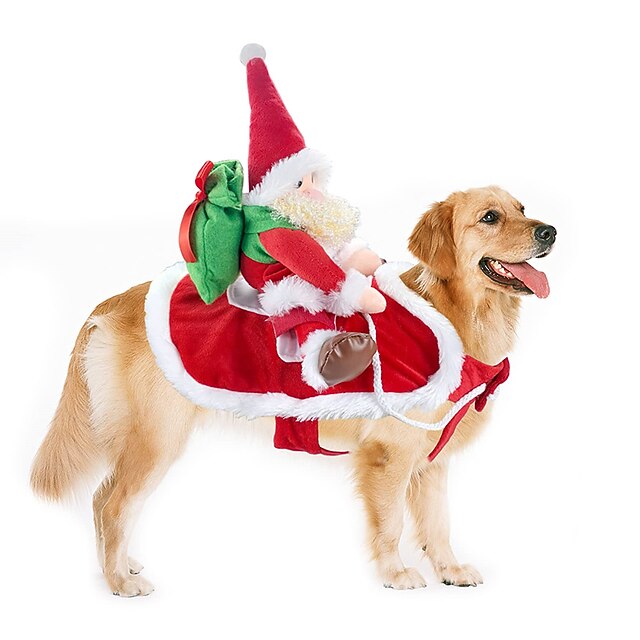 Dog Christmas Outfit Transforming Into Halloween Santa Claus In A Smart Outfit Funny Cute Personalized And Comfortable4