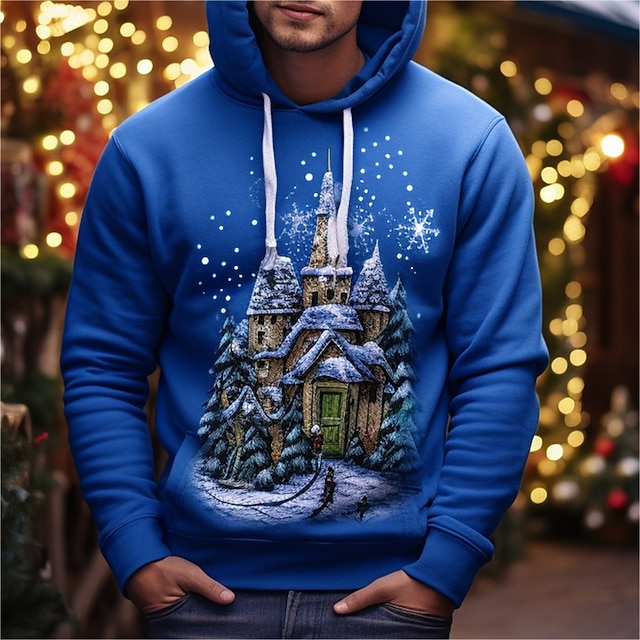 Weihnachtspullover Herren, Weihnachts Hoodie Herren Produktbild-Vorschau 7