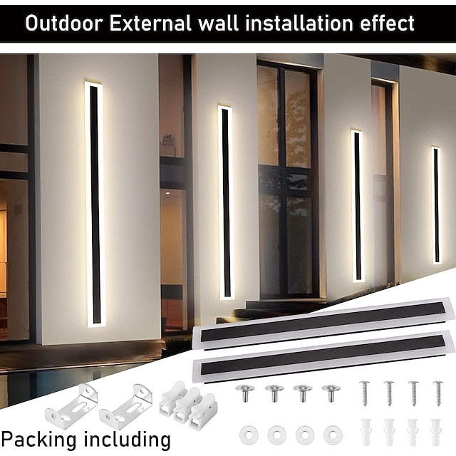 Outdoor Matte LED Modern Outdoor Wall Lights Indoor Wall Lights Living ...