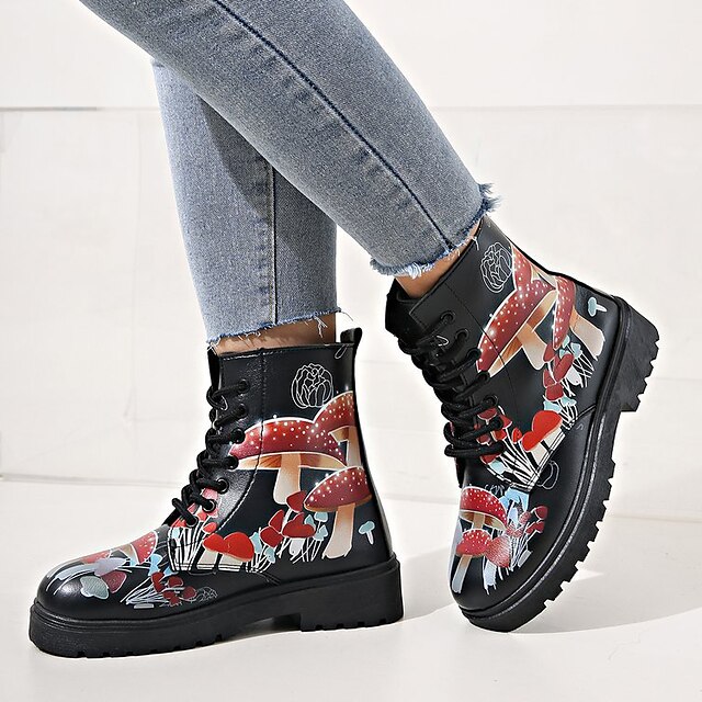 Women's Boots Animal Print Plus Size Comfort Shoes Daily Color Block 3D ...