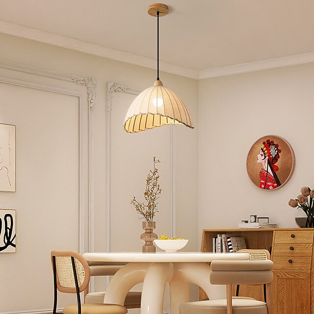 LED Pendant Light 1/2/3 Head Fabric Kitchen Island Light Fixture