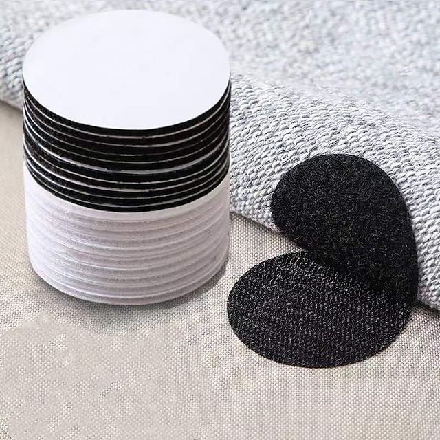  20 par 60 mm stark självhäftande fäste nylon krok prickar klistermärken tejp för lakan soffmatta matta halkskyddsmatta