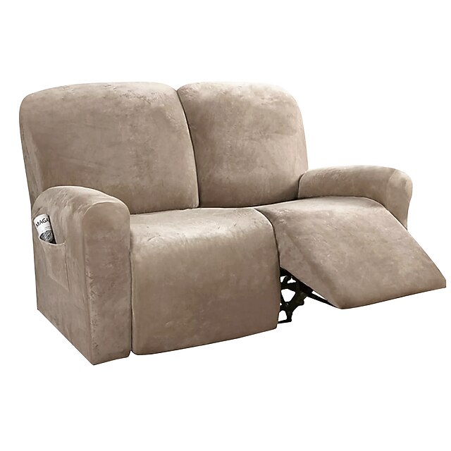 Hearda Housse De Fauteuil Inclinable Extensible 1 Place - 4 Pièces Lavable Protection Canapé Housse Meuble Relax Amovible