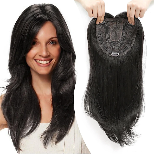 18 Inch Hair Topper Long Layered Hair Toppers For Women Synthetic Hair Toppers For Women With