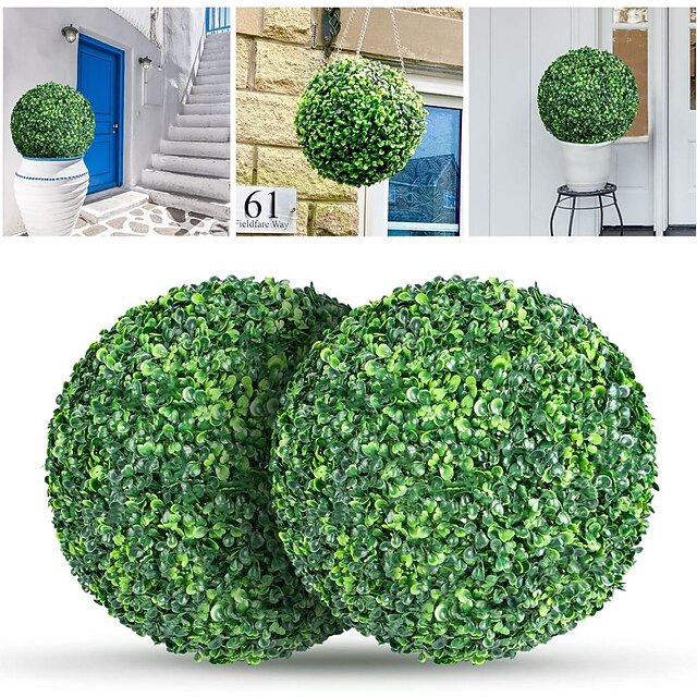 Artificial Plant Topiary Balls for Outdoor Decor, Garden Spheres