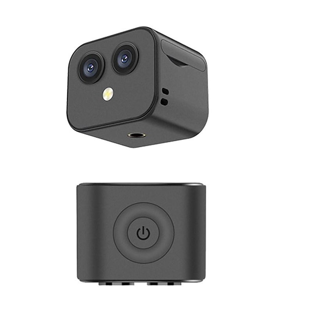  4k dual-lens wifi minikamera smart hjem sikkerhet innendørs infrarød nattsyn overvåkingskamera bevegelsesdeteksjon videokamera hd videoopptaker cam