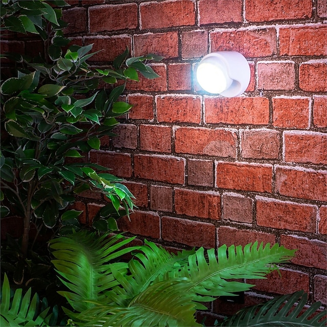  luce con sensore di movimento a led, luci con sensore di movimento alimentate a batteria, faretto con sensore di movimento wireless a 9 led per interni ed esterni, lampada con sensore di movimento di sicurezza per giardino