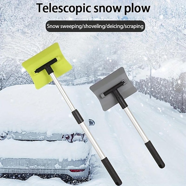  autosneeuwschep 180° roterende sneeuwborstel ijskrabber telescopische duurzame autobezem