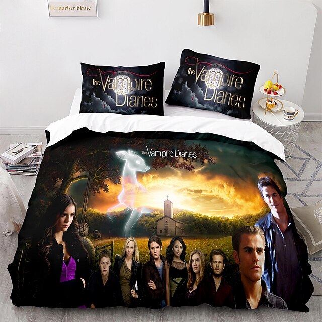 Three Piece Digital Printing the Vampire Diaries 3D Printing Pattern