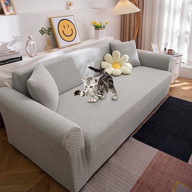  sztreccs kanapé huzatok kutyáknak kisállat, jacquard szekcionált kanapé huzatok karcolásgátló bútorvédő szerelőüléshez, L alakú, 3 személyes, fotel mosható tartós