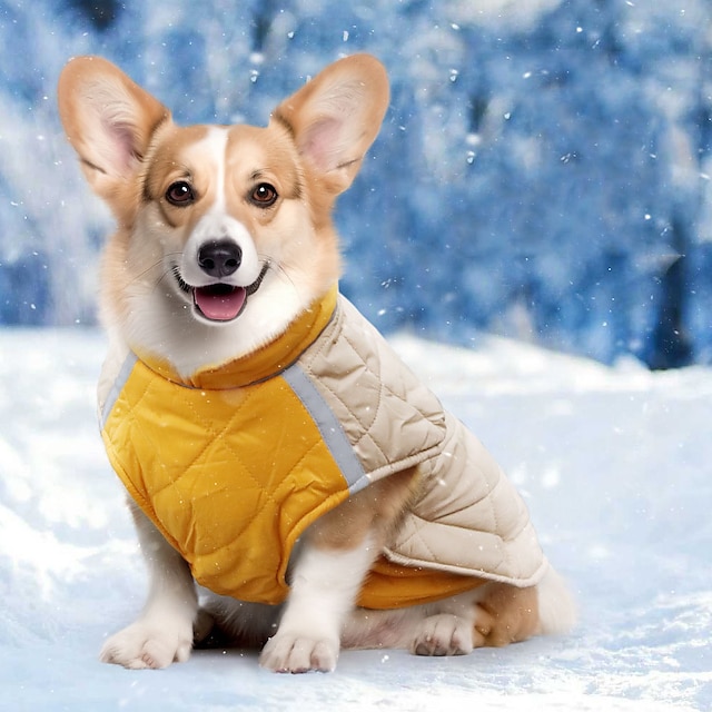  Novas roupas para animais de estimação outono e inverno reflexivo e quente casaco de algodão para animais de estimação engrossado roupas para cães suprimentos para animais de estimação