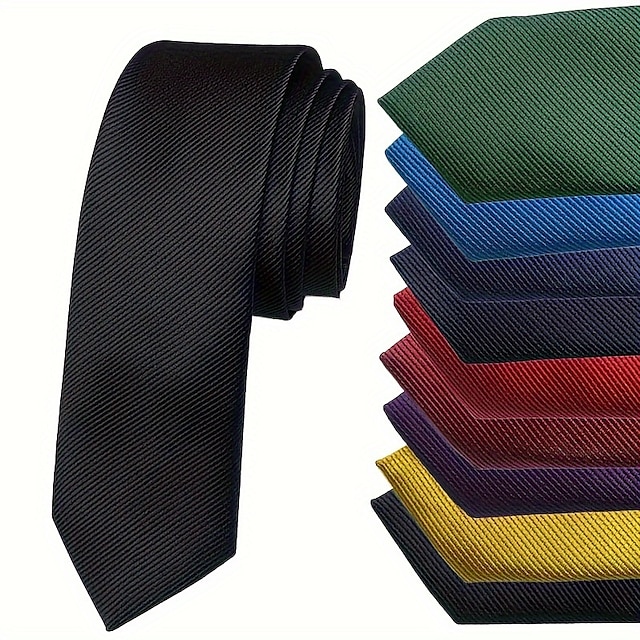  Homme Cravate Cravates Couleur unie / unie robe ceremonie Fête de Mariage Usage quotidien