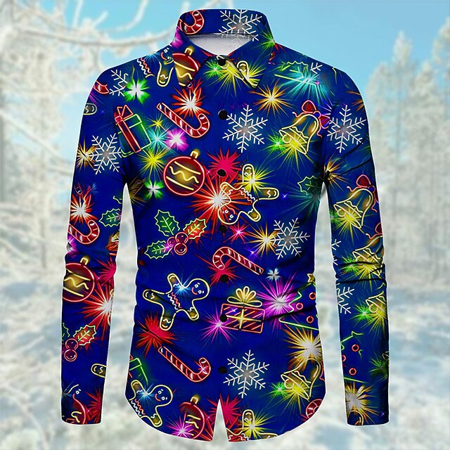 Camicia Natalizia Uomo Con Pupazzo Di Neve – Maniche Corte, Stile Bowling, Colori Scuri, Per Feste