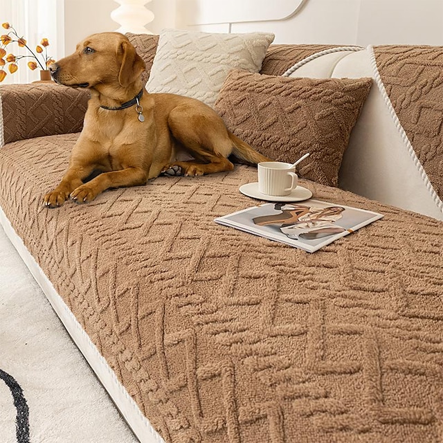  Plüsch-Sofabezug für Hunde und Haustiere, Couch-Kissenbezug, Sofabezug, Handtuchbezug, kratzfester Möbelschutz für Zweisitzer, Sessel (nicht im Set erhältlich)