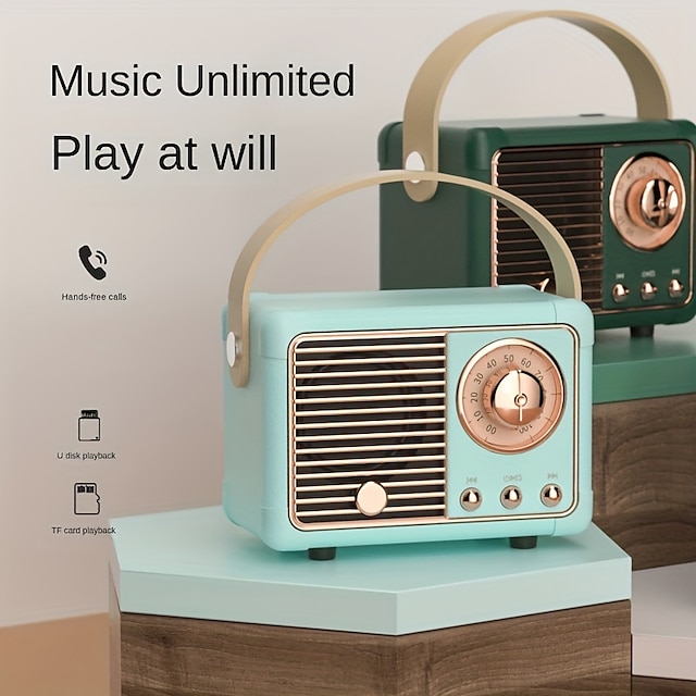  Mini haut-parleurs portables sans fil de style rétro - le cadeau créatif parfait pour les amateurs de musique