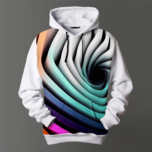 Graphic Geometric Men's Fashion 3D Print Hoodie Sports Outdoor Holiday