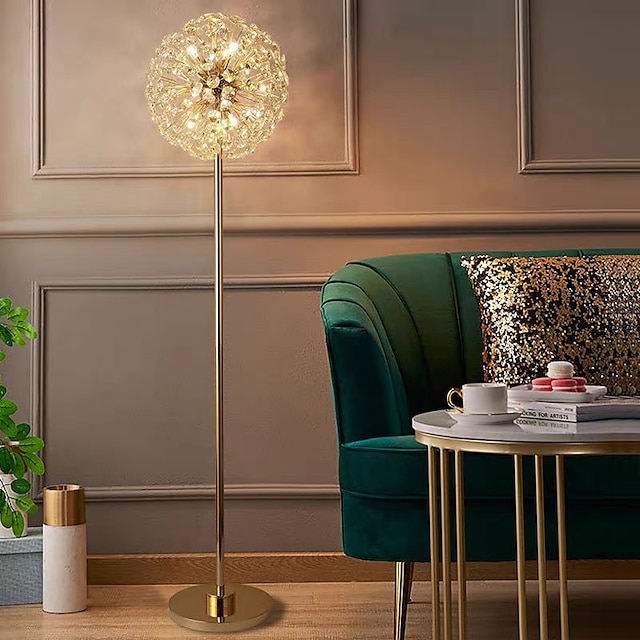  lampadaire moderne intérieur élégant lampadaire moderne salon chambre cristal lampe sur pied personnalité créative lampadaire grande lampe pour chambre 110-240v