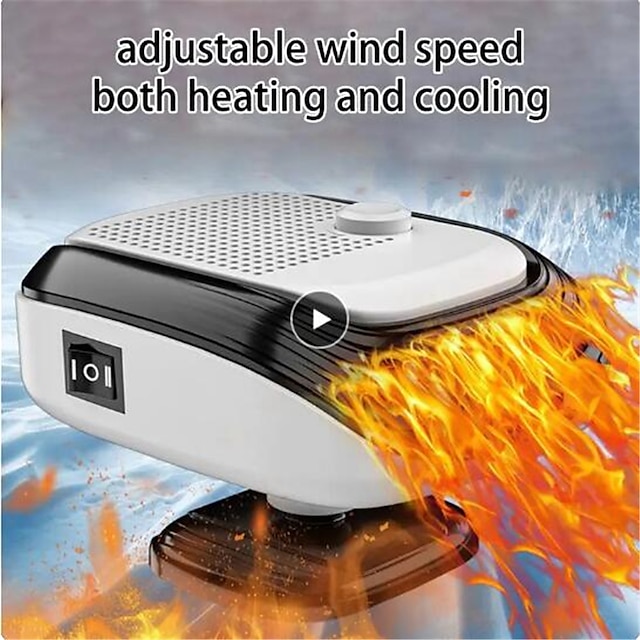  12v/24v riscaldatore per auto 2 in 1 riscaldamento ventilatore per auto di raffreddamento elettrico portatile ventilatore di riscaldamento sbrinatore parabrezza disappannante riscaldatore di