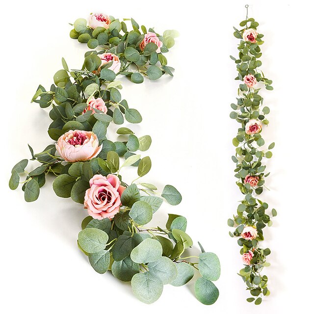 175CM Flower Garland Fake Peony Vine Artificial Flowers Hanging Peony IVY Garland for Room Wall Decor Hanging Baskets Wedding Arch Garden Background Decor 5