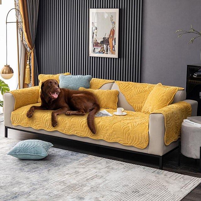 Protection Sofa Animaux RKK Funny Fuzzy Couch Cover, Garden Chic Cotton Protective Housse Canapé Coton Rembourrée