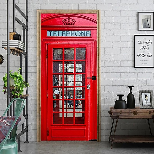 Telephone Booth Door Covers Door Tapestry Door Curtain Decoration