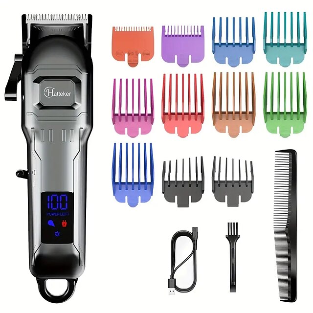 Cortadora de pelo con pantalla digital lcd, cabezal de aceite, Afeitadora eléctrica, cortadora de pelo eléctrica retro, máquina de peluquería