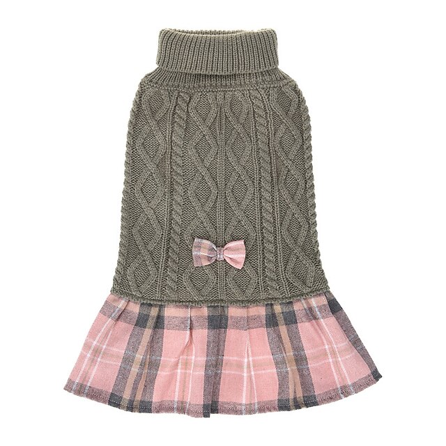  Hunde Katzen Kleider Kuschelig Brautkleider schlicht Winter Warm Atmungsaktiv Weich Waschbar Komfortabel Outdoor Casual Hundebekleidung for Bichon Frise Spitz kleines Haustier Schmetterling Small
